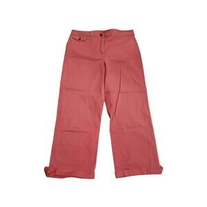 JH Collectibles Stretch Coral / Pink Stretch Capri Slacks / Pants | Size 12